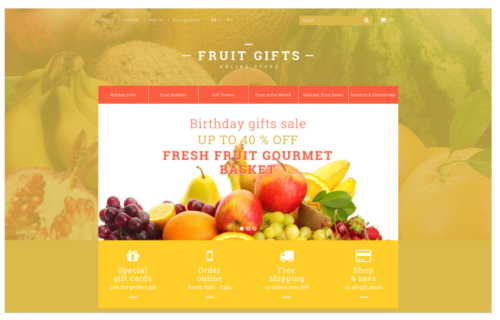 Fresh Fruit Gift Basket PrestaShop Theme