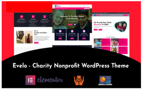 Evelo - Children Charity Nonprofit WordPress Theme