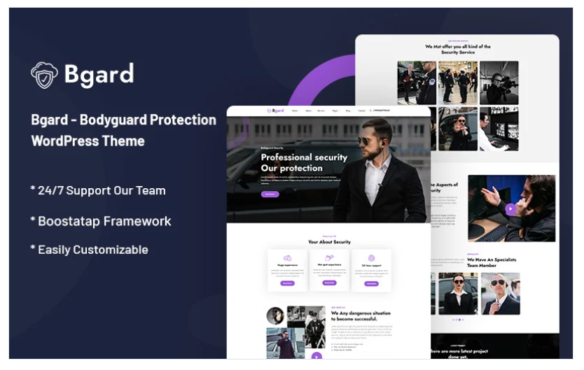 Bgard - Bodyguard Protection WordPress Theme