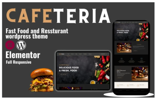 Cafeteria- Fast Food And Resturant WordPress Responsive Theme