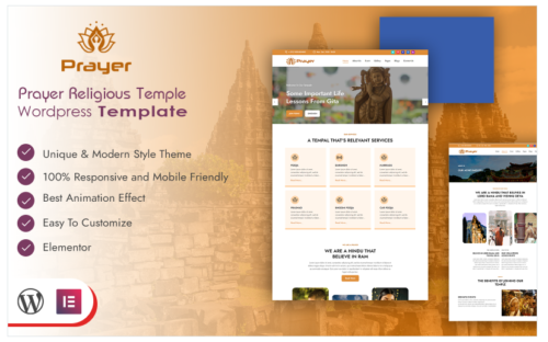 Prayer Religious Temple Wordpress Template