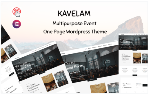 Kavelam - Multipurpose Event Management One Page WordPress Theme