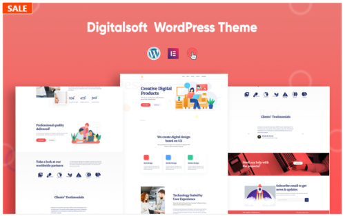 Digitalsoft - SaaS and Software Elementor WordPress Theme