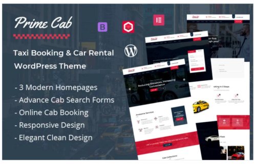 Prime Cab - Taxi Booking & Car Rental WordPress Theme