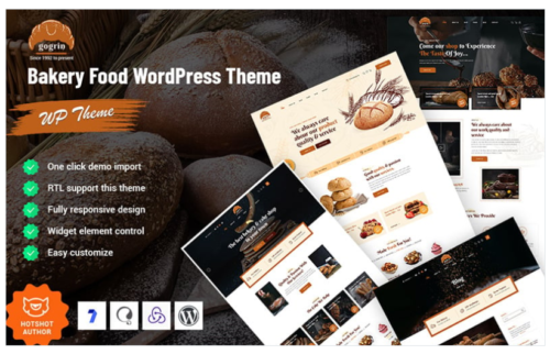 Gogrin - Bakery Food WordPress Theme