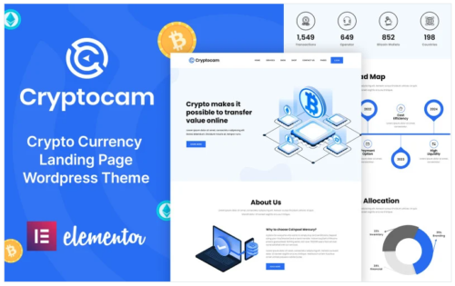 CryptoCam - Crypto Currency and Finance WordPress Theme