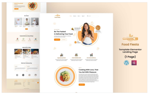 Food Fiesta - Hotel and Restaurant Services Elementor Template Kit