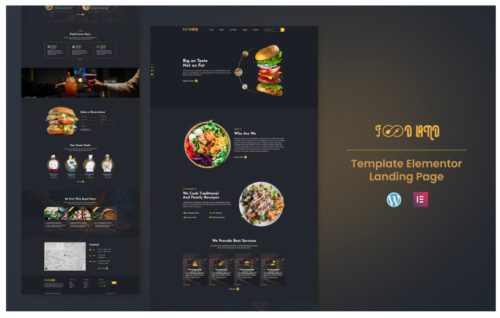 Foodland - Hotel and Restaurant Services Elementor One Page Template