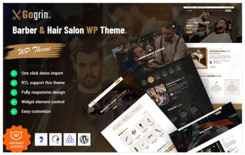 Gogrin - Barber & Hair Salon WordPress Theme