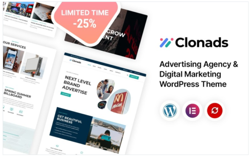 Clonads - Advertising Agency and Digital Marketing WordPress Theme