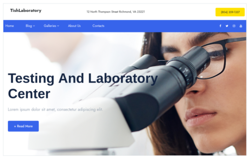TishLaboratory - Laboratory and Science Research WordPress Theme