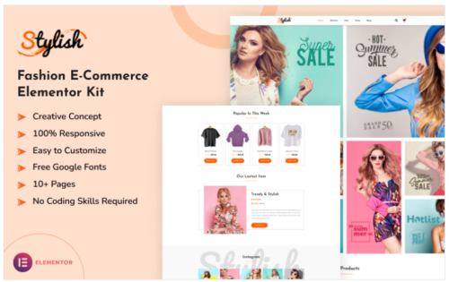 Stylish - Fashion E-commerce Elementor Kit