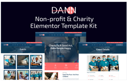 Dann - Non-profit & Charity Elementor Template Kit