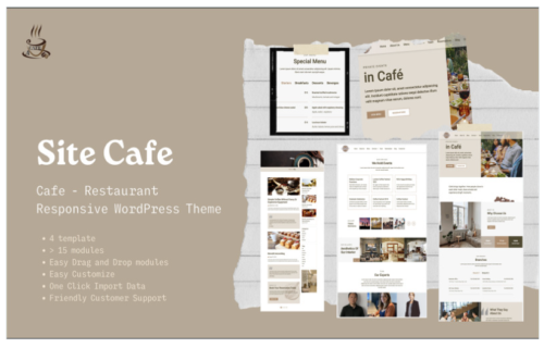 MKCafe - Responsive Wordpress Themplates for Restaurant, Cafe