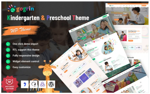 Gogrin - Kindergarten & Preschool WordPress Theme
