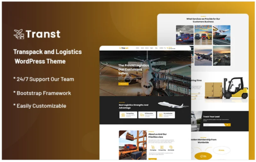 Transt - Transpack and Logistics Service WordPress Theme