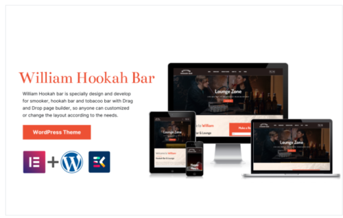 William Hookah Bar Tobacco WordPress Theme