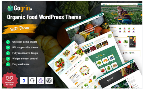 Gogrin - Organic Food Responsive WordPress Theme