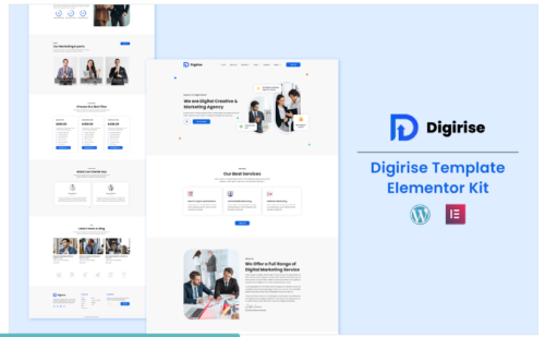 Digirise - Marketing Agency Ready to Use Elementor Template Kit