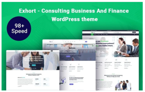Exhort - Consulting Business And Finance WordPress Theme