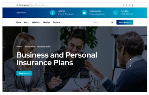 TishInsurance - Insurance Company WordPress Theme