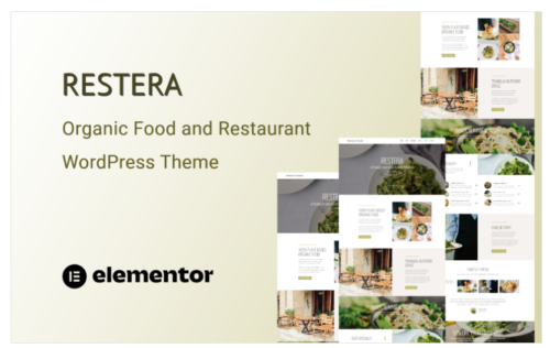 Restera - Organic Food and Restaurant One Page WordPress Theme