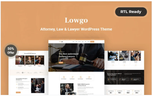 Lowgo Attorney, Law & Lawyer WordPress Theme