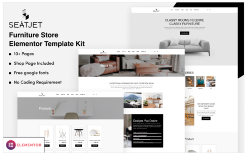 SeatJet - Furniture Store Elementor Template Kit