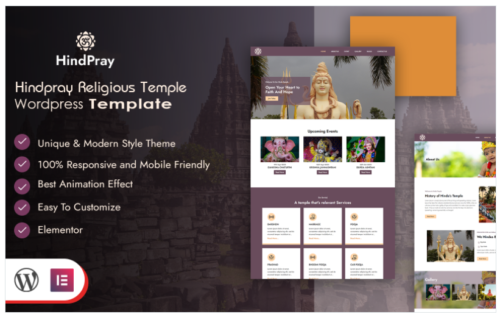 HindPray - Religious Temple Wordpress Template