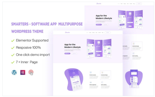 Smarters - Software 0r App Multipurpose & Responsive WordPress Theme