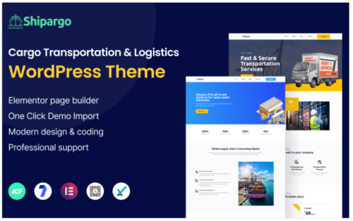 Shipargo - Cargo Transportation And Logistics Wordpress Theme