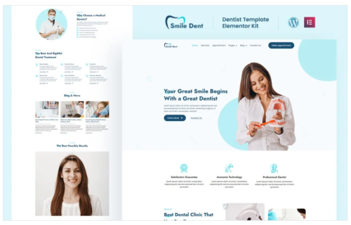 Smile Dent - Services Ready to Use Elementor Template Kit