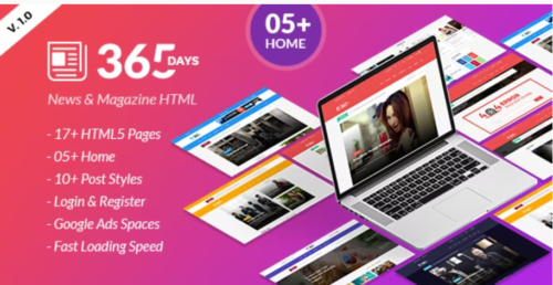365 Days | News HTML Template