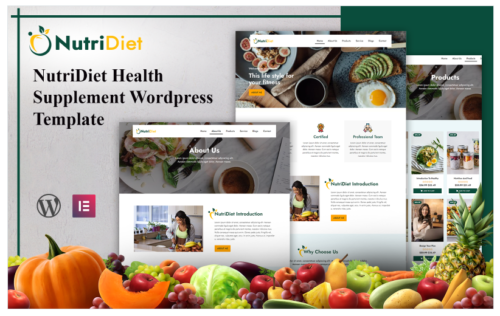 NutriDiet Health Supplement Wordpress Template
