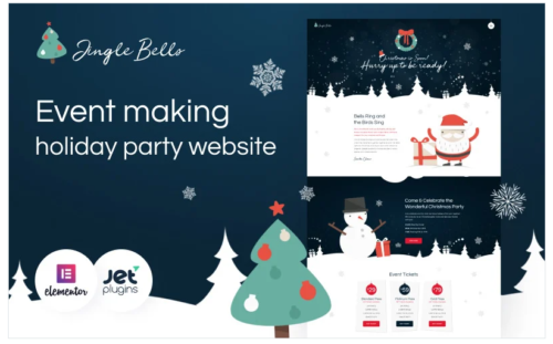 Jingle Bells - Event Making Holiday Party Website WordPress Theme