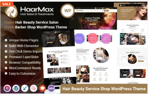 Haarmax - Hair Beauty Salon Hairdresser Barber Shop WordPress Theme