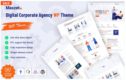 Maxzet - Digital Corporate Agency WordPress Theme