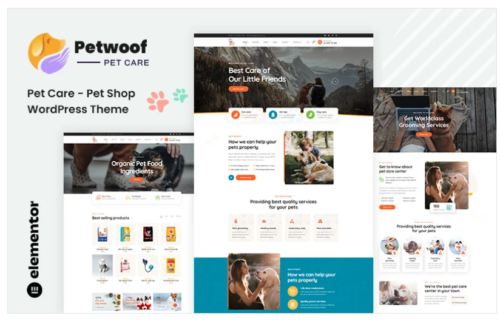Petwoof - Pet Care & Pet Shop WordPress Theme