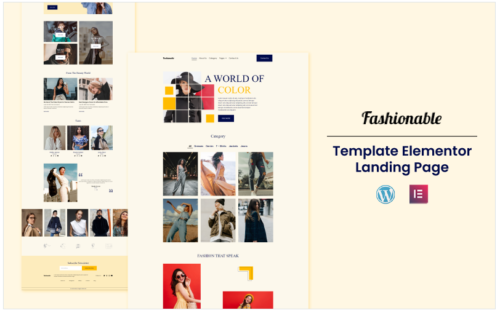 Fashionable - Word and Color Elementor Template Kit