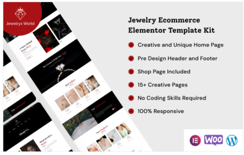 Jewelryx - Jewelry Ecommerce Elementor Template Kit