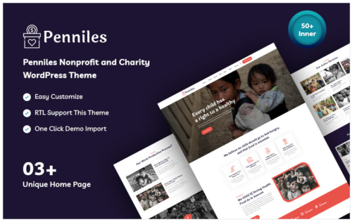 Penniles - Nonprofit and Charity WordPress Theme
