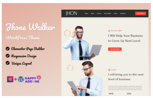 Jhon Walker Personal Advisor WP Landing Page