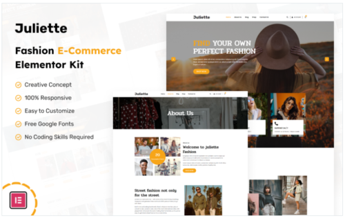 Juliette - Fashion E-Commerce Elementor Kit
