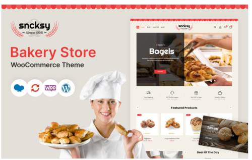 Sncksy - The Bakery Store Responsive WooCommerce Theme