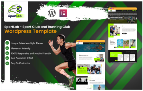 SportLab - Sport Club and Running Club Wordpress Template