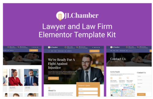JLChamber - Lawyer and Law Firm Elementor Template Kit