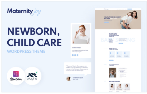 MaternityJoy - Newborn, Child Care WordPress Theme