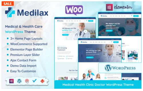 Medilax - Medical Service Health Clinic Doctor WordPress Theme