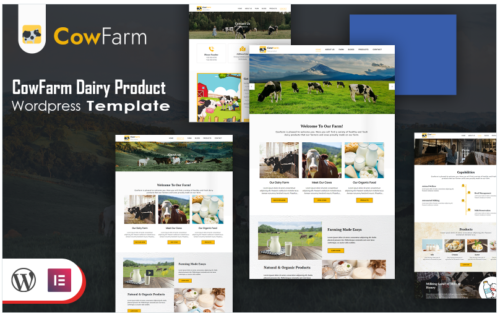 Cow Farm Dairy Product Wordpress Template