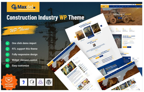 Maxdel - Construction Industry WordPress Theme